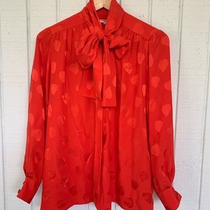 Vintage Saint Laurent heart blouse